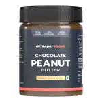 Nutrabay Foods Peanut Butter (Creamy) - 100% Roasted Peanuts, 22g Protein, Zero Cholesterol, Vegan, Gluten Free, Non GMO - 400g, Chocolate Intense (Creamy)