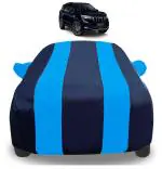 Auto Hub Car Cover Compatible with Mahindra XUV 700 with Mirror Pockets, Triple Stitched, Navy, Blue, Water Resistant Car Body Cover