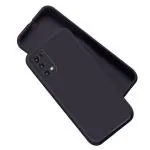 Rakulo For Realme 7 Pro Liquid Silicone with Camera Protection Back Cover Case (Black)