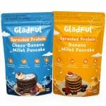 Gladful Chocolate and Banana Millet Pancake, No Maida, No Refined Sugar, Gluten Free, High Protein, No Palm Oil, Low GI Millet Grain 300 Grams (Pack of 2)