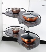 KELLEN Soft Close Swing Tray Magic Corner Pullout Storage For Kitchen Cabinet Height Shelves Adjustable Rack