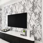WEWELL Black White Scattered Self Adhesive Wallpaper for Bedroom Living Room Kitchen Corridor Restaurant Peel and Stick Vinyl Wallpaper (Pack Of 2)