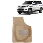 Kingsway 4.5D 5D Car Floor Foot Tray Mats for Mahindra Bolero Neo 2021 Onwards Model, Black Color, Top Notch PVC, Complete Set of 4 Piece