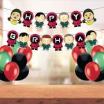 Festiko Game Theme Birthday Party Decorations (51 Pcs), Cosplay Themed Birthday Party Supplies Included Happy Birthday Banner And Balloons, For Gift Birthday Party Favor