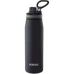 BOROSIL Stainless Steel Hydra Gosports - Vacuum Insulated Flask Water Bottle, 600 ml Flask (Pack of 1, Black, Steel)