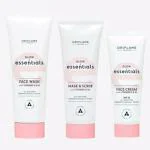 SMART BEAUTY Oriflame ESSENTIALS Glow Essentials Face Wash with Vitamins E & B3 125 ml , Mask & Scrub 75 ml , Face Cream 50 ml (3 Items in the set)