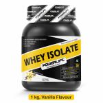 PowerLift Whey Isolate Sugar Free [1kg Vanilla, 2.2lbs], 25G protein, 5.5G BCAA, Raw Whey From USA | with Digezyme blend | easy Mixability & Builds Lean Muscle, whey protein isolate, Gold Whey (30 servings)