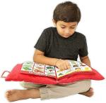 BHVMEY Red Printed Velvet Learning Soft Cushion Book for Kids (1 year)