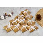 SATYAM KRAFT 50 Pcs Brown Decorative Folding Paper Gift Boxes For Gifting, Chocolates, Dryfruits Items - Fancy Decorative packaging In Marriage, Pooja, Function, Birthday Packing (Pack of 50) (50)