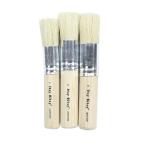 Little Birdie Stencil Brush With Wooden Handle Natural Bristle 5Cm, Size-8, 10, 12 (Set Of 3)