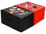 Kuber Industries Black, Red Non Woven Mickey Minnie Mouse Print Storage Organizer Box With With Lid ( 2)