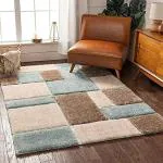 SWEET HOMES Multicolor Microfiber Carpet 9 x 9 Feet