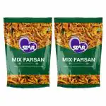 STAR 555 Mix Farsan | Tasty & Spicy Namkeen Snacks Mixture - 900 GM ( Pack of 2)