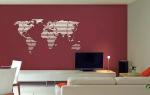 UD Unique Decor World Map 80009 Designer Wall Stencil Reusable Wall Painting Stencil for Home / Office Decoration Wall Stencil Stencil (Pack of 1, Texture)
