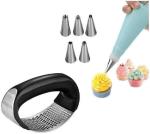 Urban Buy Multicolor Steel Nozzle And Garlic-Crusher Kitchen Tool Set 7 pc