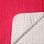 Playful Stitches Handmade Kantha Work Blanket for Kids, 0-3 Years | Size - 40x40 | Naturally Dyed Muslin Blanket/Quilt | Handmade Reversible Blanket for New Born | Baby Blanket for All Season - Pink