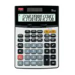 Flair FC-900 TX Desktop Calculator | 16 Digits Calculator | GST Calculation Function with Currency Converter | Dual Power with Solar | Auto Replay | 112 Steps Check & Correct | Grey, Pack of 1