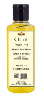 Khadi Herbal Lemon Tea Tree Face Wash For Refreshing Healthy Skin (Pack Of-1)