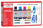 Red Star Ink Refill kit Suitable for HP 805, 803 ,678 ,680, 682 Black & Color Cartridge with 240 ml Ink, Suction Holder, Filling Tools & Instructions Combo Pack