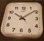 Sonam LEXY White Square Plastic Analog Wall Clock for Home/Office, 10.6 x 10.6 Inch