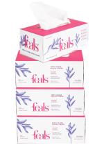 FEALS PureTouch 2 Ply Plush Facial Tissues | Gentle Care for Delicate Skin } 800 Pulls | Chemical-Free, No Synthetic Coating, Toxins, or Chlorine | Pack of 4