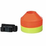 AS SPORTS MINI SAUCER CONES WITH HANDY STRAP FOR SPORTS TRAINING | SET OF 50 | COLOR-MULTICOLOR