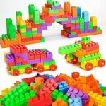 Vastate Bricks Toys Sets with Wheel, Lego Blocks, Educational Toys for Kids 60+ pcs (Multicolor)