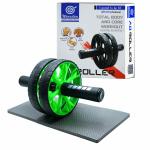 Wearslim Professional Heavy Duty Trigeminal Double Wheel Ab Roller With Knee Mat | Ab Roller Equipment With Non-Slip Handles | Abdominal Workout Equipment for Core Strength Exercise - Multicolor