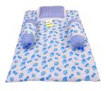 Kwitchy New Born Baby Bedding Set Cradle Mattress with Super Soft Pillow and Bolsters 4 Pcs Bedding Set (0-6 Months)