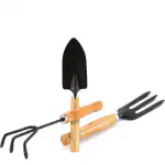 Sangpri Gardening Tools Kit | Garden Tools - Hand Cultivator, Small Trowel, Garden Fork (Set of 3)