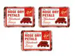 YNB YOURS NATURAL BUDDY Organic Rose Dry Petals Handmade SLS & Paraben Free Soap 120g (Pack of 3)