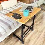 Kawachi Portable Height Adjustable Laptop Table Bedside Patient Tray Overbed Laptop Study Table