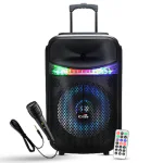 iCruze Digital Carnival Bluetooth Portable Trolley Speaker, MIC, RGB Light, Remote Control & 30 W Bluetooth Party Speaker (Black, Mono Channel)