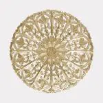 Timberly Gold Wood Hanging Wall Panel For Living Room, 24 X 24 Inch (Set Of 2)