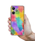 Casotec Water Paint Colorful Abstract Printed Silicon Soft TPU Back Case Cover for Infinix Hot 30i 4G