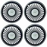 PRIGAN Silver Black 14 Inch Wheel Cover/Wheel Cap, Universal Model (for All 14 INCH Cars) (Set of 4 Pcs) Model- Vintage Rev 14