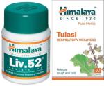 HIMALAYA Liv.52 Tablet (1 Pack) and Tulasi for Respiratory Wellness (1 Pack)