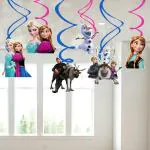 Zyozique Frozen Theme Party Decorations Hanging Swirls - Frozen Hanging Swirls for Birthday Party | Frozen Hanging Swirls | Frozen Swirls (Pack Of 6)