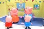 myhoodwink Peppa Pig Toys Family House Set with Pig House Toys for Pretend Play with Baby Pig, George, Daddy Pig, Mommy Pig with Soft Rubber Face (Pack of 4) (Peppa Pig Set of 4)