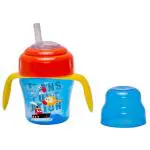 Adore Upsilon Straw Sipper | Baby Bite Resistant Soft Silicone Straw Sipper with Twin Handle (150 ml) (Transportaion)