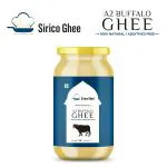 Sirico Pure A2 Buffalo Ghee 1 Ltr | Lab Tested | Perfect Aroma & Danedar Ghee | Curd-Churned | No Added Color and Preservatives, No Added Fragrance |100 % Pure & Hand made A2 buffalo cow ghee | Organic Ghee | 1 Ltr Glass Jar.