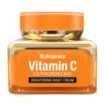 StBotanica Vitamin C, E & Hyaluronic Acid Brightening Night Cream (With Science + Botanical Actives), 50g