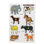 The Little Boo Wooden Educational Picture Domestic Animal Puzzle for Kids