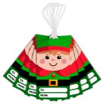 Festiko 18 Pcs Christmas Gift Tags (Design 2), Xmas Santa Gift Tags For Gift Wrap