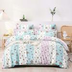 SAVOY CONCEPTS Roses In Paradies Cotton Printed 1 Double Bedsheet with 2 Pillow Covers