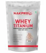 NAKPRO Cream Chocolate Flavour Titanium Tri Blend Whey Protein Hydrolyse Isolate & Concentrate 1 Kg