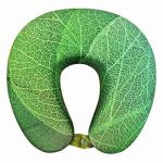 VIAGGI 3D Printed U Shape Memory Foam Travel Neck Pillow - Green Leaf