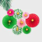 My Party Suppliers Flamingo Themed Birthday Party Decorations Hanging Ornaments (pack of 8)