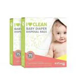 Bodyguard Baby Diaper Disposal Bags, Odour Concealing & Leak Proof, Pack of 2 - 75 Disposable Bags Each
