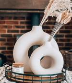 The Pottery House White Ceramic Pot And Vase Handcrafted 12 And 8 Inches